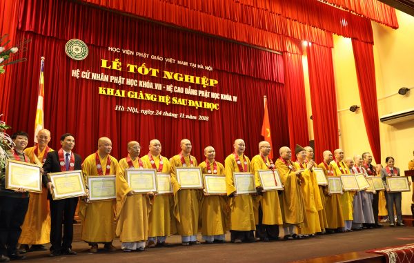 HVPGVN tại Hà Nội: Lễ tốt nghiệp Cử nhân Phật học khóa VII, Cao đẳng Phật học khóa IV và Khai giảng hệ sau Đại học 