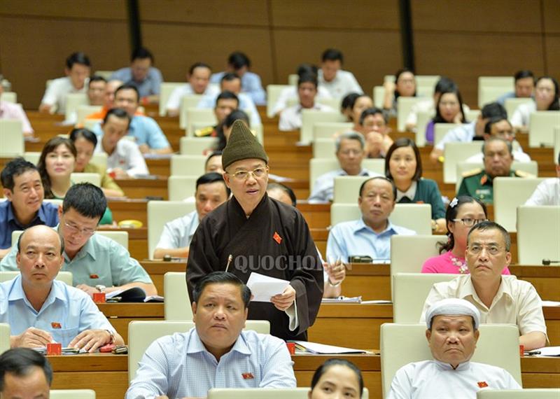 TT. Thích Thanh Quyết phát biểu tại phiên thảo luận về tình hình Kinh tế - Xã hội Việt Nam năm 2018 