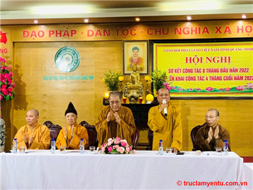 Ban Trị sự GHPGVN tỉnh Quảng Ninh họp tổng kết công tác Phật sự 8 tháng đầu năm và triển khai công tác 4 tháng cuối năm 2022