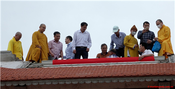 Lễ Thượng lương ngôi Đại hùng bảo điện chùa Hoàng Xá (thị xã Đông Triều)