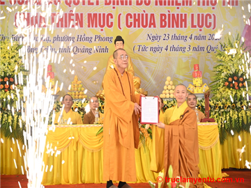 Lễ công bố quyết định bổ nhiệm trụ trì chùa Thiên Mục (thị xã Đông Triều)